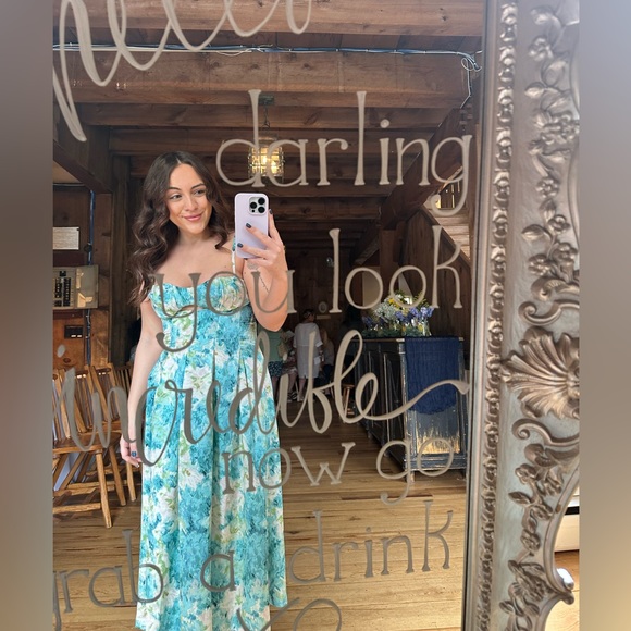 Sunny skies midi dress aqua - Picture 2 of 3